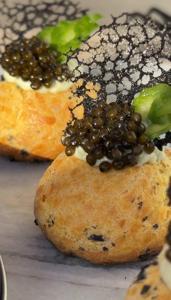 Choux Pastry with Kaluga Caviar